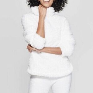 Stars Above Women's Cozy Sherpa Lounge Sweatshirt (Cream) - NWT